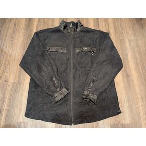 Vineyard Vines Fleece Jacket‎ Full Zip Collared Black Coat Outdoor Large